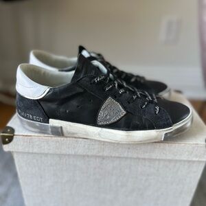 Philippe Model Sneakers Black Leather Size 39